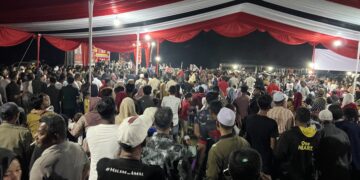 Dek-Fadh dan Cawabup AZAN Disambut Lautan Manusia di Madat Aceh Timur