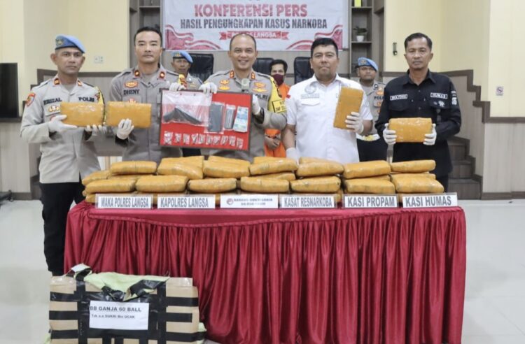 Polisi Gagalkan Peredaran 60 Paket Ganja di Langsa