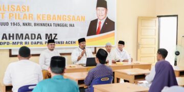 Tgk Ahmada Sosialisasi Empat Pilar Kebangsaan kepada Ratusan Santri di Pesantren Aceh Besar