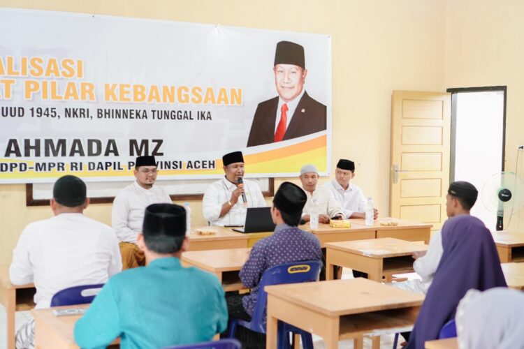 Tgk Ahmada Sosialisasi Empat Pilar Kebangsaan kepada Ratusan Santri di Pesantren Aceh Besar