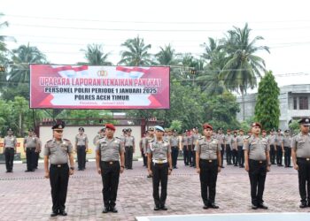 Periode 1 Januari 2025, Sebanyak 51 Personel Polres Aceh Timur Naik Pangkat