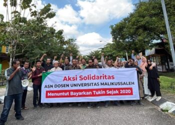 Puluhan Dosen Unimal Demonstrasi (Foto:Ft