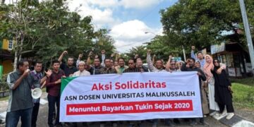 Puluhan Dosen Unimal Demonstrasi (Foto:Ft