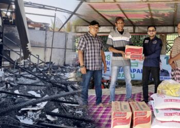 Haji Uma Salurkan Bantuan untuk Korban Kebakaran di Simpang Ulim Aceh Timur
