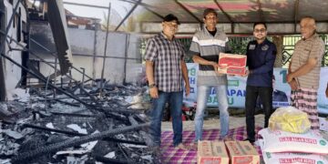 Haji Uma Salurkan Bantuan untuk Korban Kebakaran di Simpang Ulim Aceh Timur