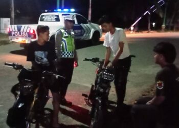 Satlantas Polres Aceh Timur Tingkatkan Patroli Selama Ramadhan Cegah Balap Liar. (Foto: Humas Polres Aceh Timur).