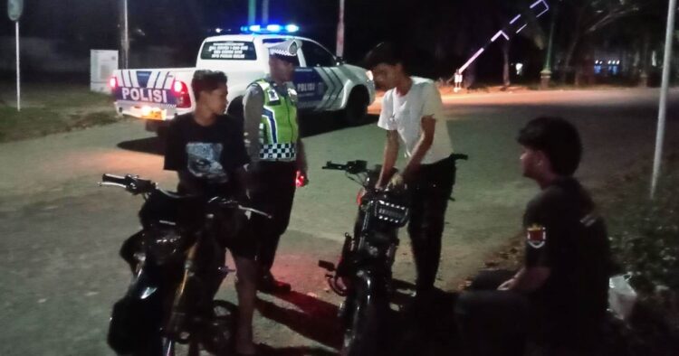 Satlantas Polres Aceh Timur Tingkatkan Patroli Selama Ramadhan Cegah Balap Liar. (Foto: Humas Polres Aceh Timur).