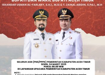 Besok, Bupati Aceh Timur Baru Apel Bersama Perdana di Lapangan Pemkab