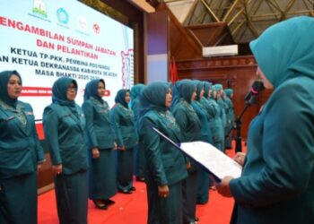 Ketua TP PKK Aceh Lantik Pengurus Kabupaten/Kota 2025-2030