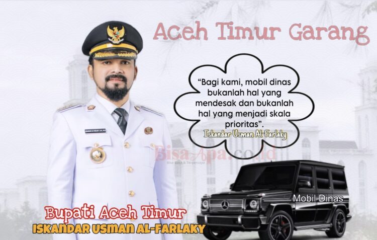 Bupati Aceh Timur Pilih Perawatan Mobil Dinas Lama daripada Pengadaan Baru