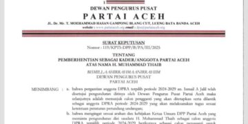 Cek Mad Dipecat dari Partai Aceh, Ini Alasannya