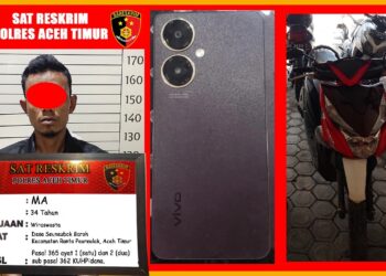 Pelaku Pencurian dengan Kekerasan yang Beraksi di Wilayah Aceh Timur Ditangkap