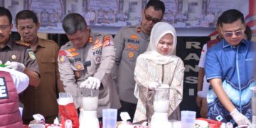 Polres Langsa Musnahkan 23 Gram BB Narkotika, 8 Tersangka Diamankan