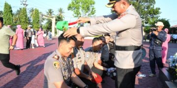 48 Personel Polres Aceh Timur Naik Pangkat Jelang Hari Bhayangkara ke-79