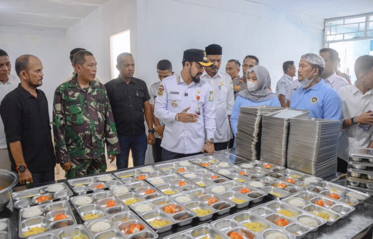 Cek Langsung Kelapangan, Bupati Al-Farlaky Tinjau Dapur Makan Bergizi untuk Anak Sekolah