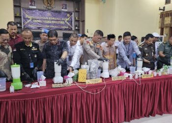 Polres Langsa Musnahkan Ribuan Gram Narkotika, Puluhan Ribu Jiwa Terselamatkan