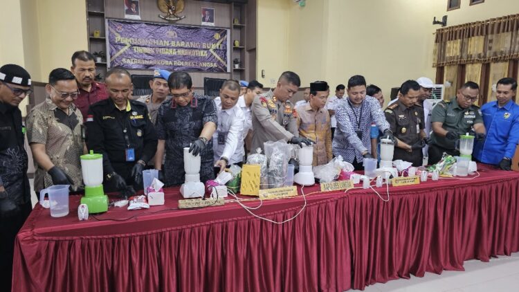 Polres Langsa Musnahkan Ribuan Gram Narkotika, Puluhan Ribu Jiwa Terselamatkan