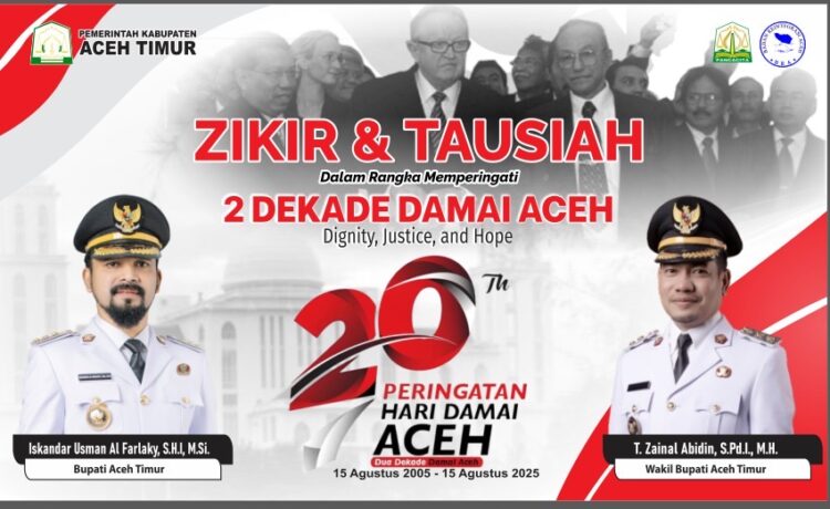 Sambut 2 Dekade Damai Aceh, Pemkab Aceh Timur Gelar Zikir dan Tausiah