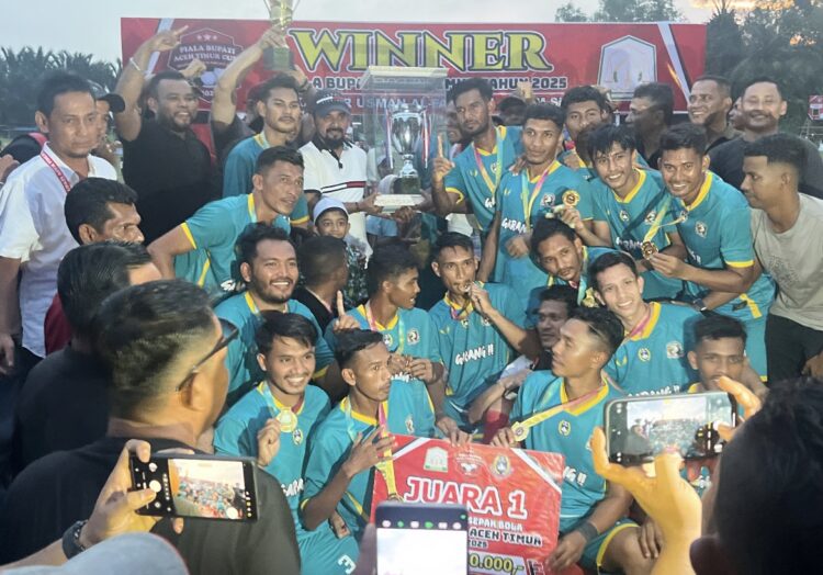 Taklukkan Peureulak Barat, Pante Bidari Juarai Piala Bupati Aceh Timur Cup I 2025