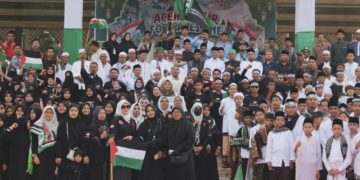 Ormas dan OKP di Aceh Timur Gelar Gema Shalawat untuk Solidaritas Kemerdekaan Palestina