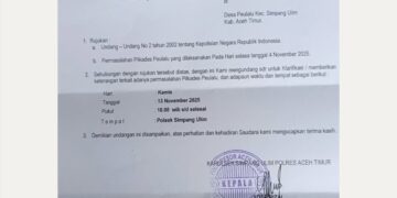 P2K Peulalu Simpang Ulim Dipanggil Polsek, Sengketa Pilkades Peulalu Kian Berliku