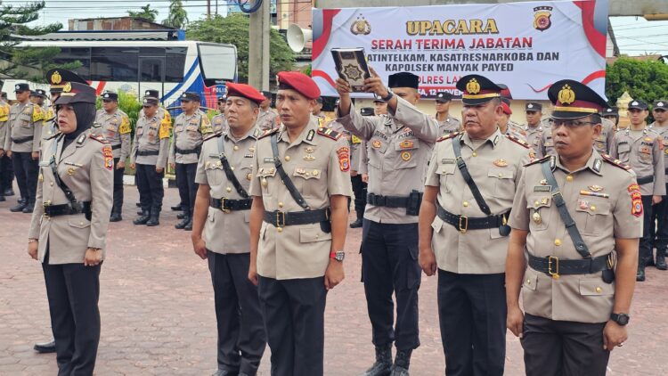 AKBP Mughi Pimpin Sertijab di Polres Langsa, Ini Daftar Pejabat Baru