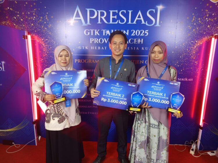 5 Guru Aceh Timur Raih Penghargaan Apresiasi GTK 2025