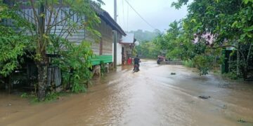 Banjir Luapan Melanda Dua Gampong di Aceh Besar, 63 Rumah Terendam