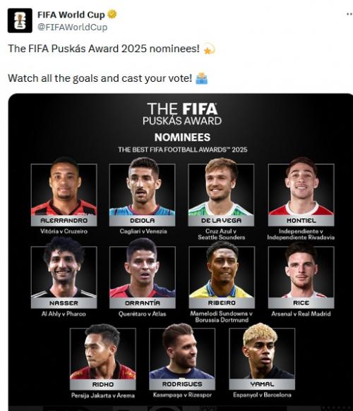 Rizky Ridho Masuk Nominasi FIFA Puskas Award 2026