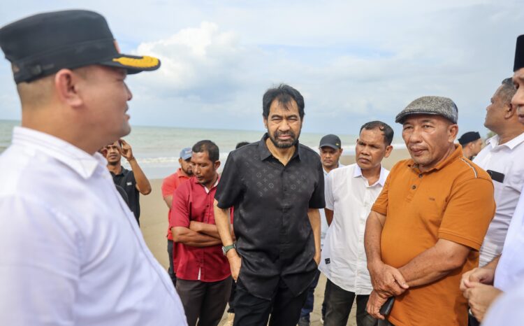 Mualem Tinjau Abrasi Parah di Lhok Puuk Aceh Utara: Kondisi Darurat, 38 Rumah Hilang