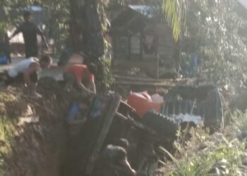 Mobil Pengantar Bantuan Banjir Terbalik di Aceh Timur, 2 Meninggal 5 Luka-luka