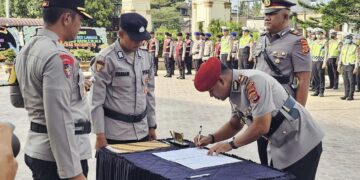 Kapolres Langsa Pimpin Sertijab Pejabat Utama, Ini Daftar Lengkapnya