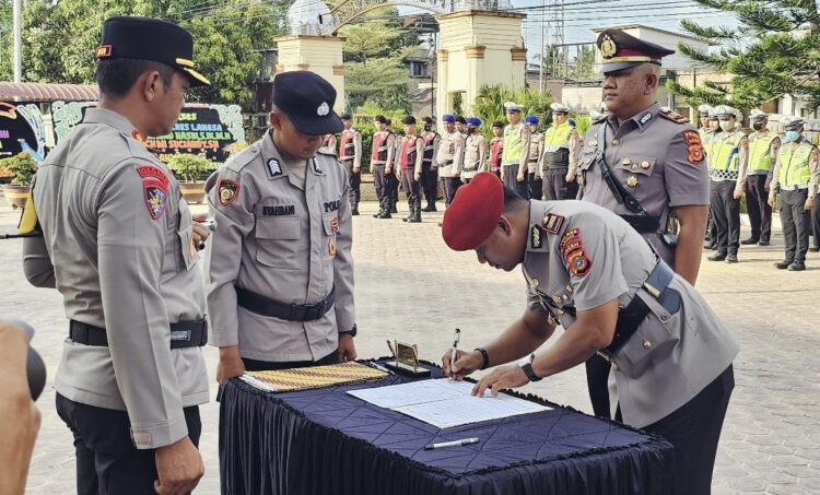 Kapolres Langsa Pimpin Sertijab Pejabat Utama, Ini Daftar Lengkapnya
