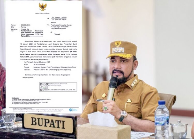 Jadwal Apel Bersama dan Penyerahan SK PPPK Aceh Timur Diubah, Ini Jadwalnya!