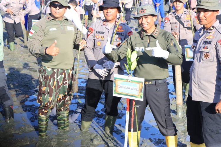 Polda Aceh Tanam 10.000 Bibit Mangrove, Wujudkan Green Policing