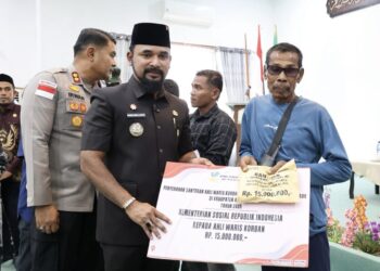 58 Ahli Waris Korban Bencana di Aceh Timur Terima Santunan dari Pemerintah