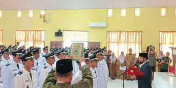 Bupati Aceh Timur Lantik 106 Geuchik, Satu di Antaranya Perempuan Pertama