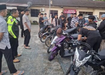 24 Motor Knalpot Brong Disita di Nagan Raya