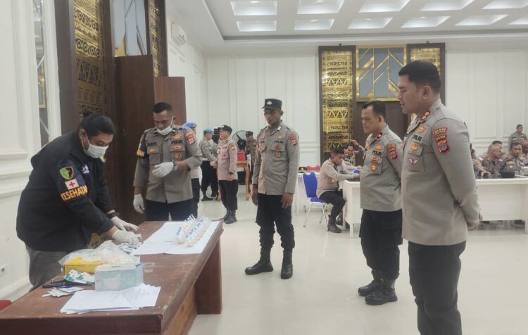 Polres Aceh Timur Lakukan Tes Urine, Pastikan Personel Bebas Narkoba