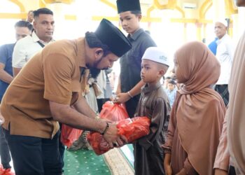 Gandeng BSI, Bupati Aceh Timur Santuni 476 Anak Yatim di Ranto Peureulak