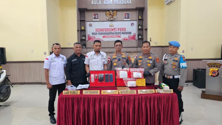 Polres Langsa Gagalkan Pengiriman 3 Kg Sabu ke Medan, Selamatkan 24 Ribu Jiwa