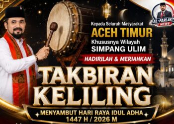 Takbir Keliling Idul Adha Digelar di Simpang Ulim, Al-Farlaky: Pemerataan Harus Terasa sampai ke Barat