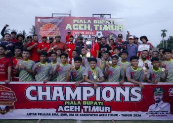 Bupati Aceh Timur Tutup Piala Bupati 2026, SMAN 1 Idi Rayeuk Juara Lewat Adu Penalti