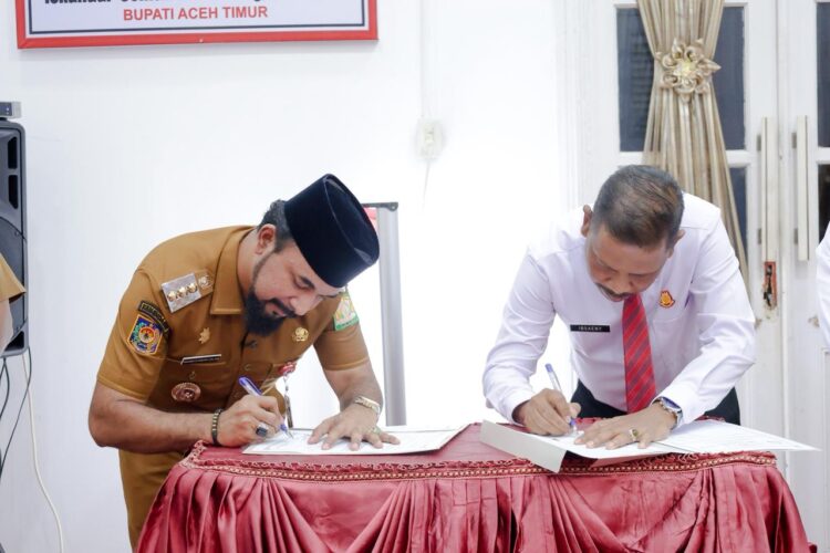Bupati dan Kejari Aceh Timur Teken Kesepakatan Bersama Penanganan Masalah Hukum