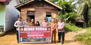 Sambut Bhayangkara ke-80, Polres Aceh Singkil bedah rumah lansia dan bor sumur untuk pesantren