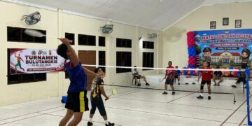 Raket bersuara, Polres Aceh Singkil gelar badminton antar satker jelang Bhayangkara ke-80