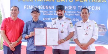 Bupati Aceh Timur Minta Dukungan Penuh Sukseskan Pembangunan SD Teumpeun