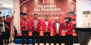 Sempat Ricuh, Abuwa Tetap Lantik 3 Pengurus DPW Partai Aceh Timur