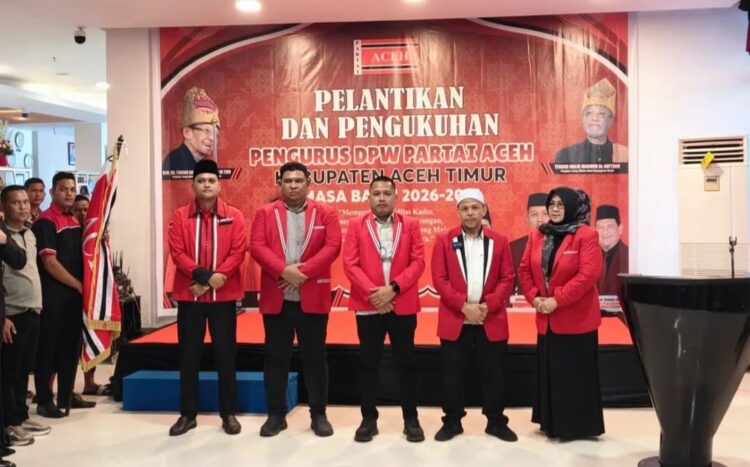 Sempat Ricuh, Abuwa Tetap Lantik 3 Pengurus DPW Partai Aceh Timur