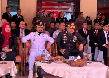 Bupati Al-Farlaky Hadiri HUT Bhayangkara Ke-80 di Mapolres Aceh Timur